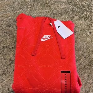 Nike  Medium Red  Logo Hoodie